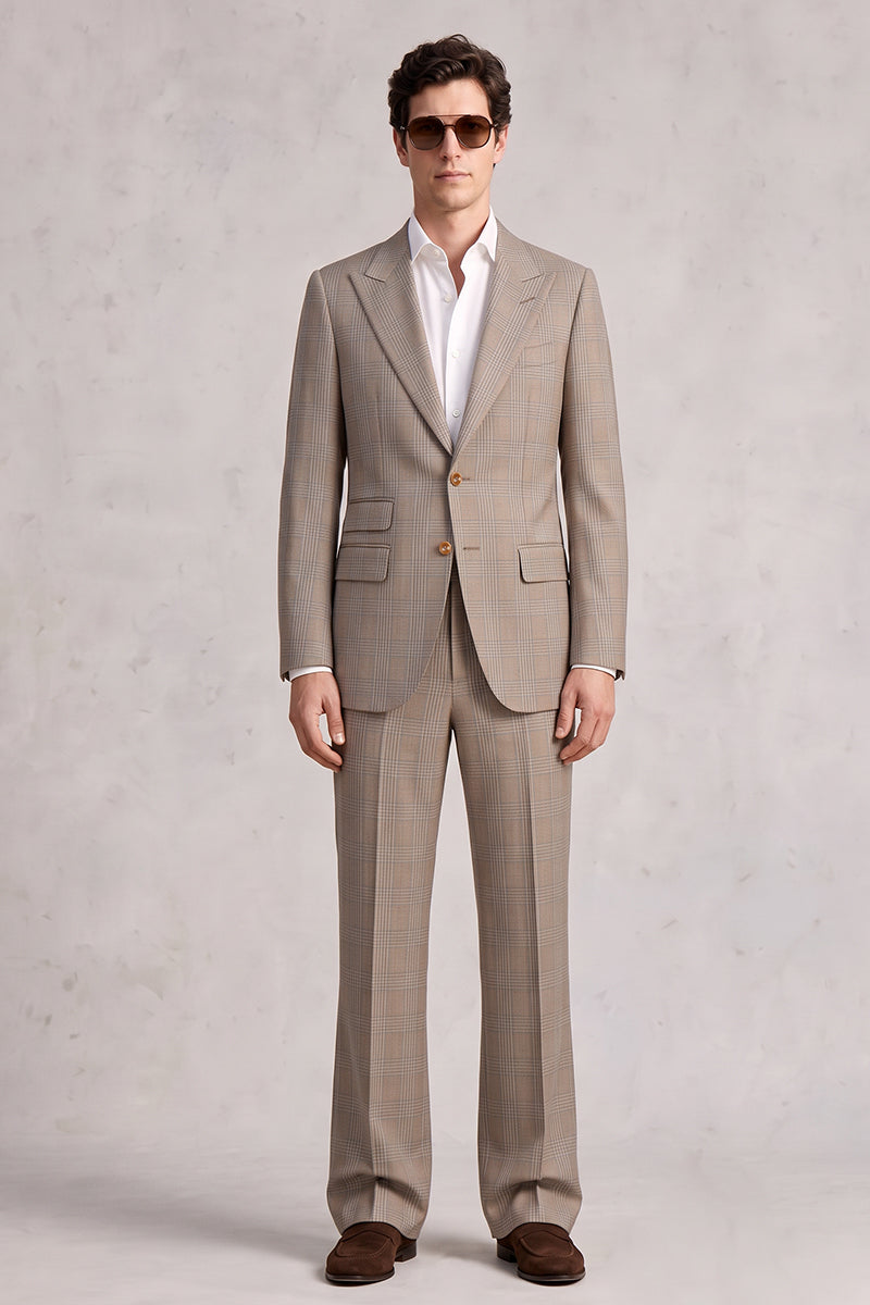 Brown 50% Merino Wool Suit