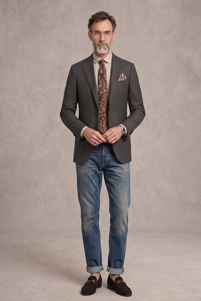 Brown 100% Merino Wool Blazers