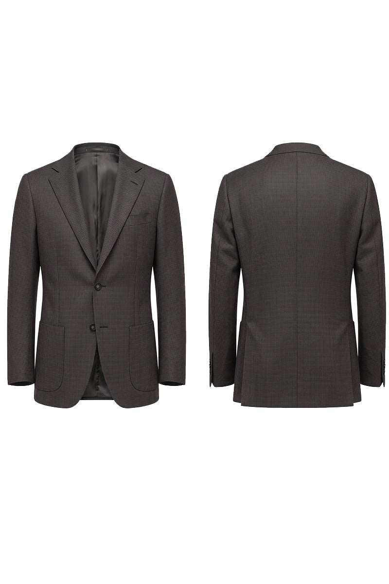 Blazer in lana merino marroni