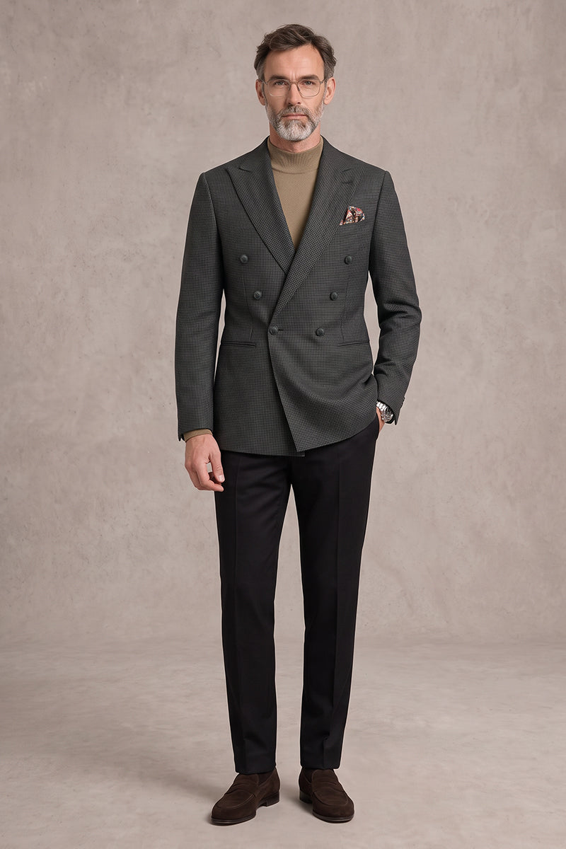 Black 52% Merino Wool Blazers
