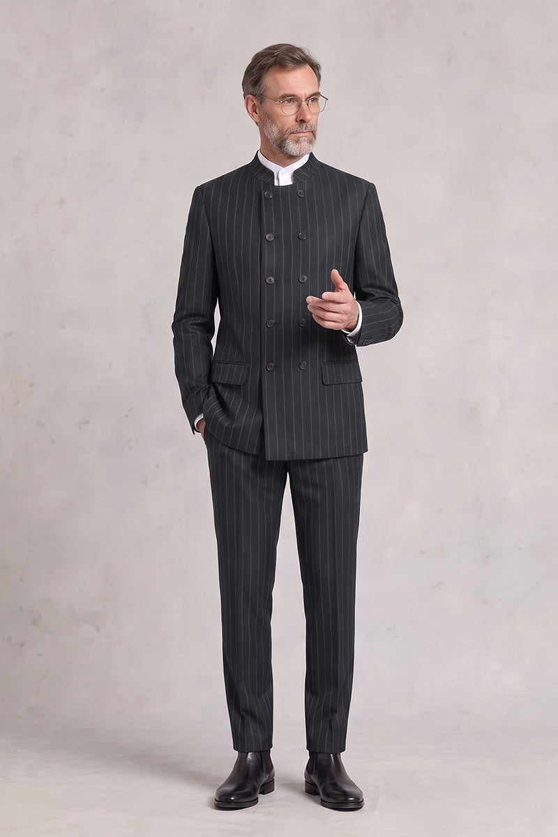 Black 50% Merino Wool Suit