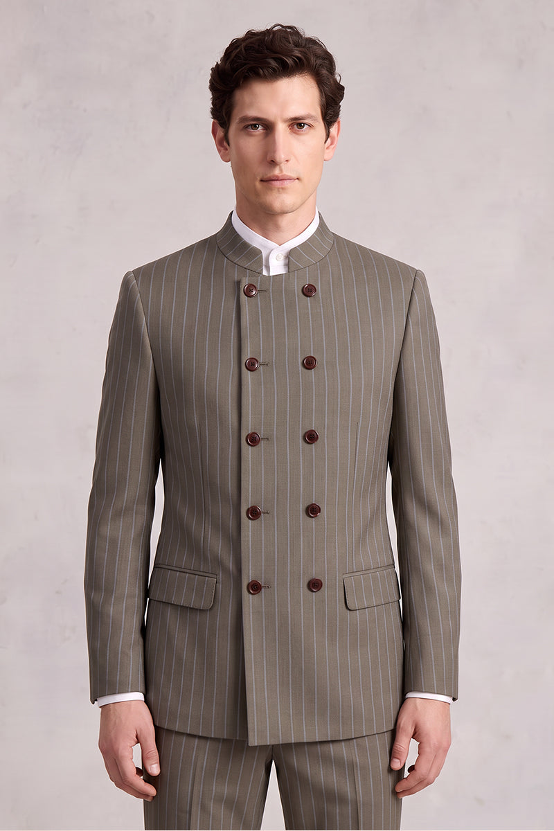 Brown 50% Merino Wool Suit