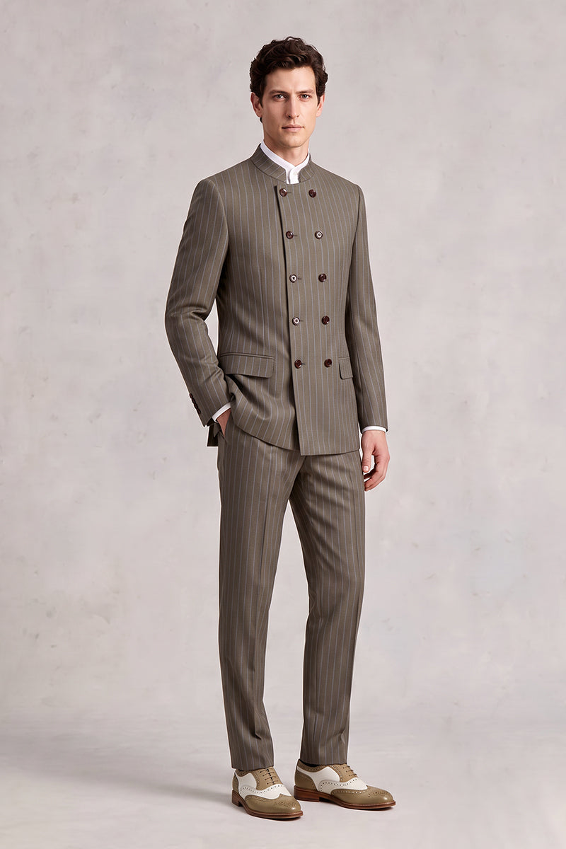 Brown 50% Merino Wool Suit
