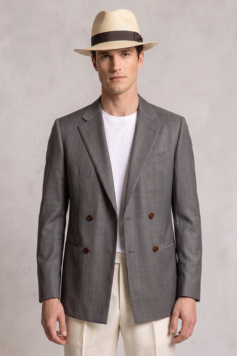 Gray 50% Merino Wool Suit