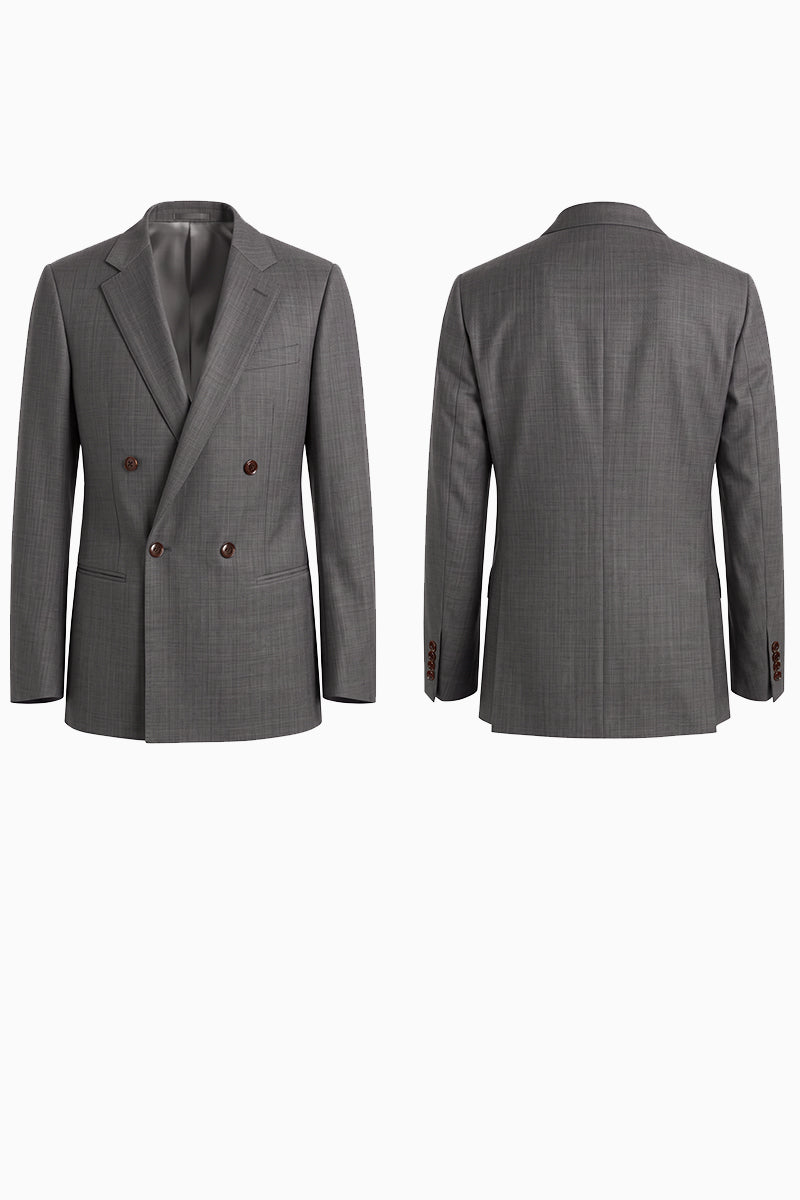 Gray 50% Merino Wool Suit