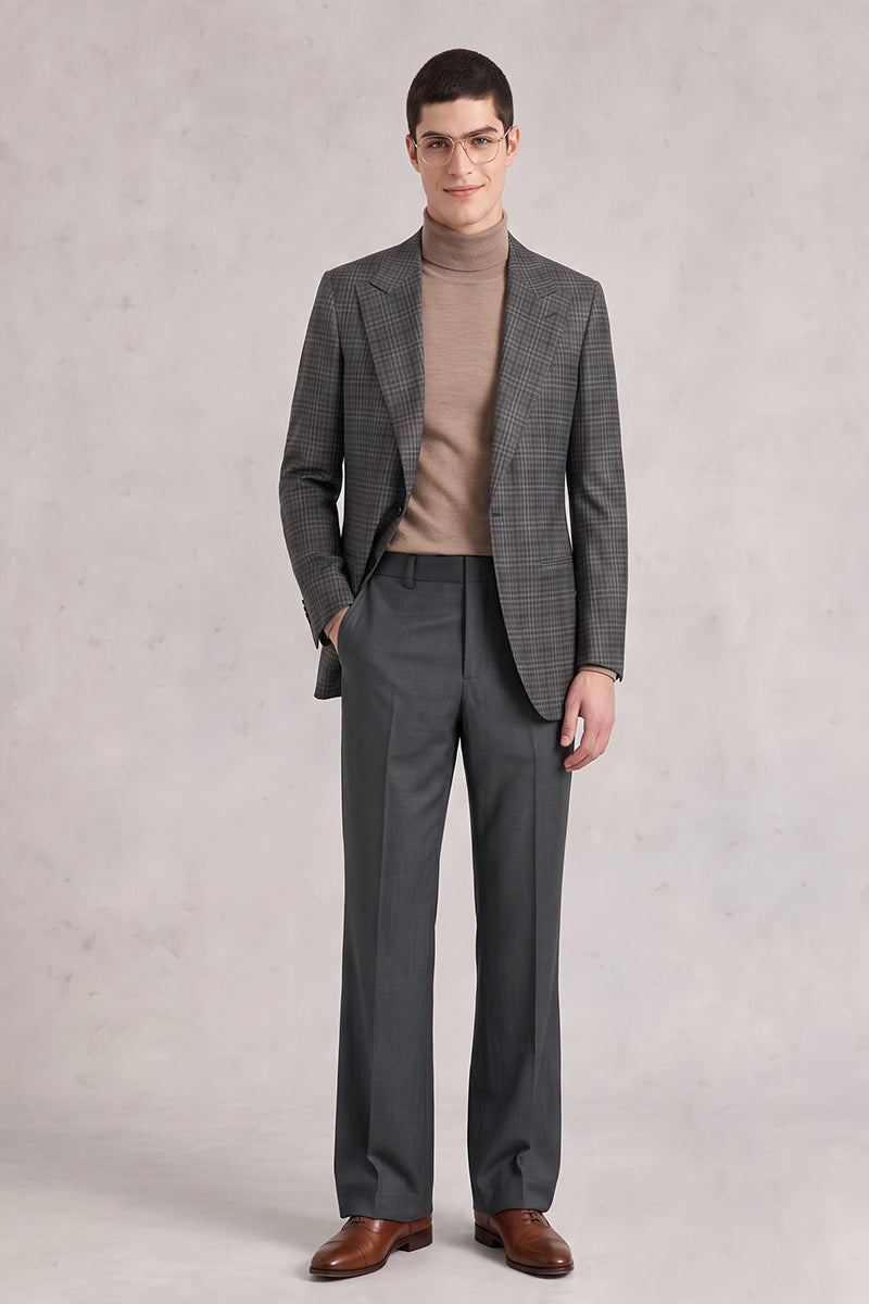 Gray 50% Merino Wool Suit