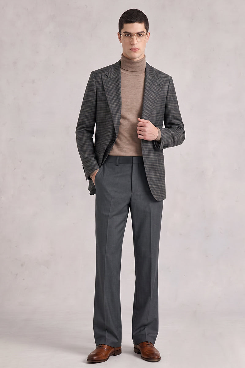 Gray 50% Merino Wool Suit