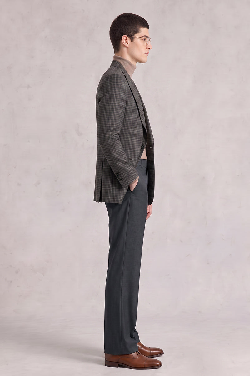 Gray 50% Merino Wool Suit