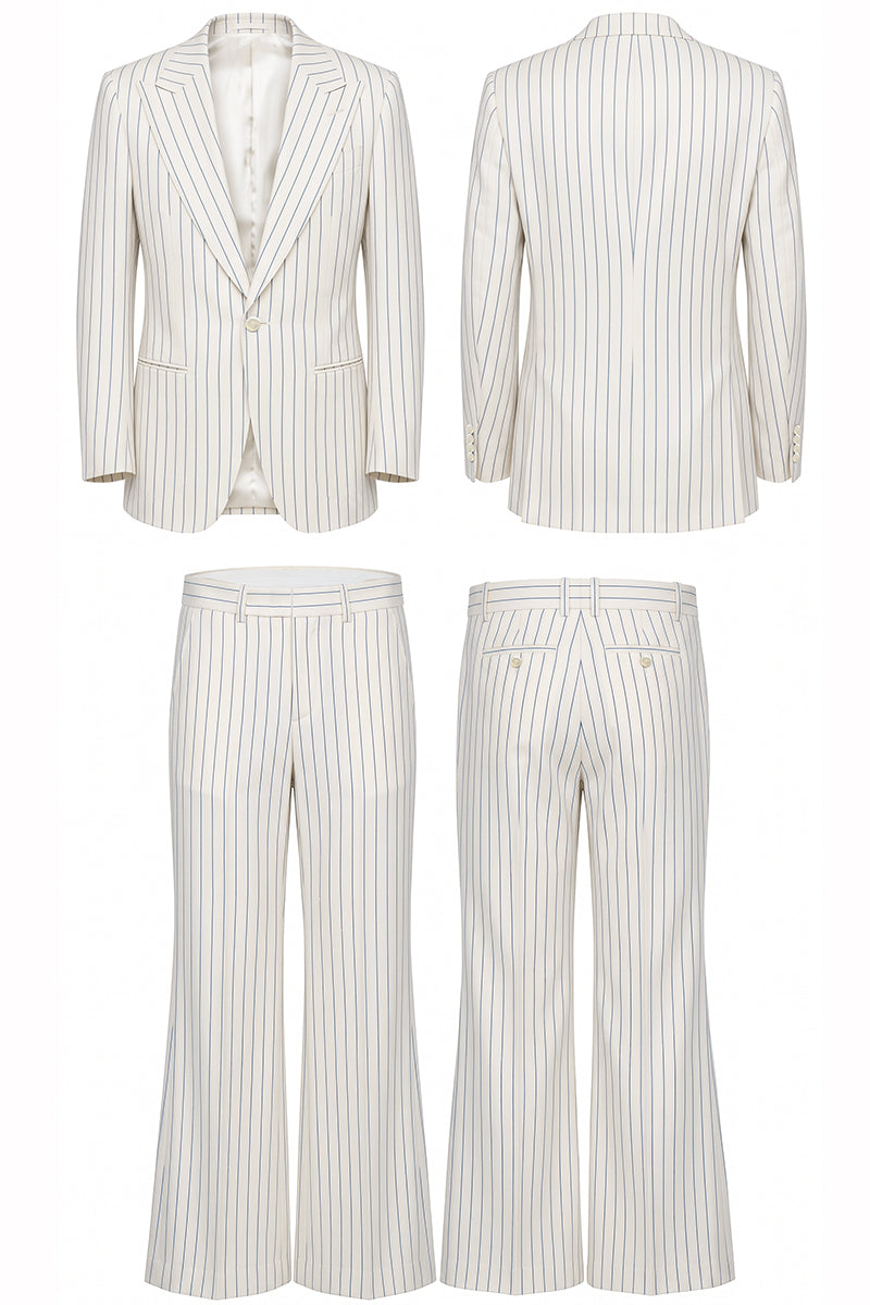 White 50% Merino Wool Suit