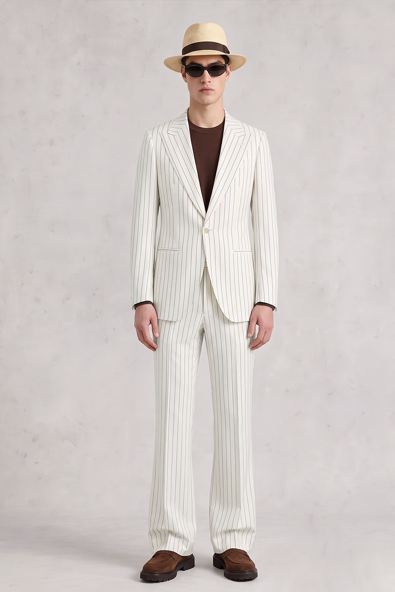 White 50% Merino Wool Suit
