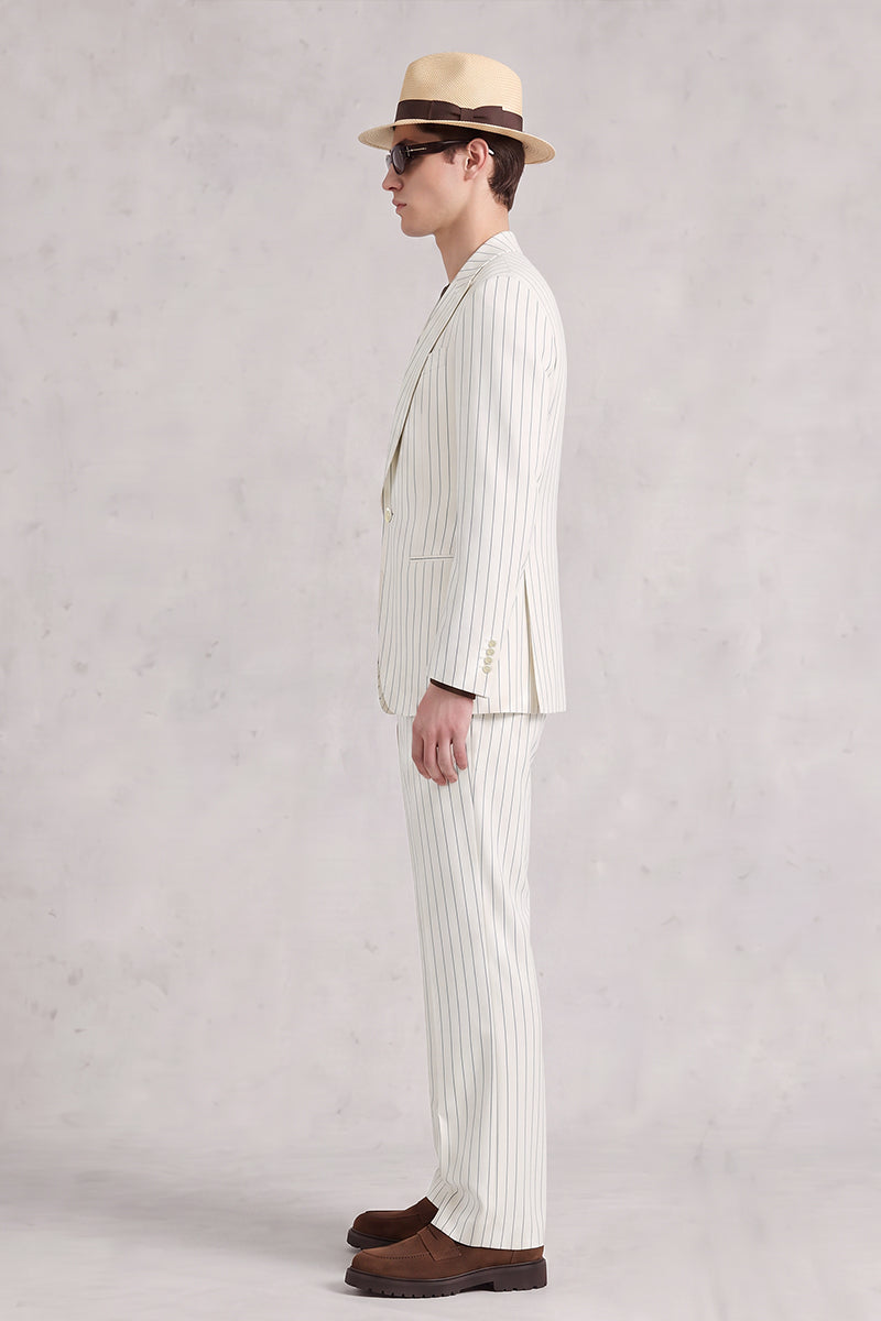 White 50% Merino Wool Suit
