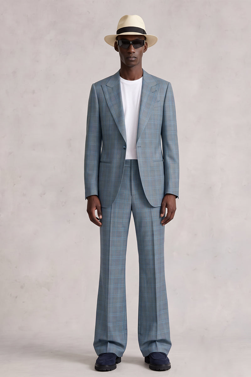 Blue 50% Merino Wool Suit