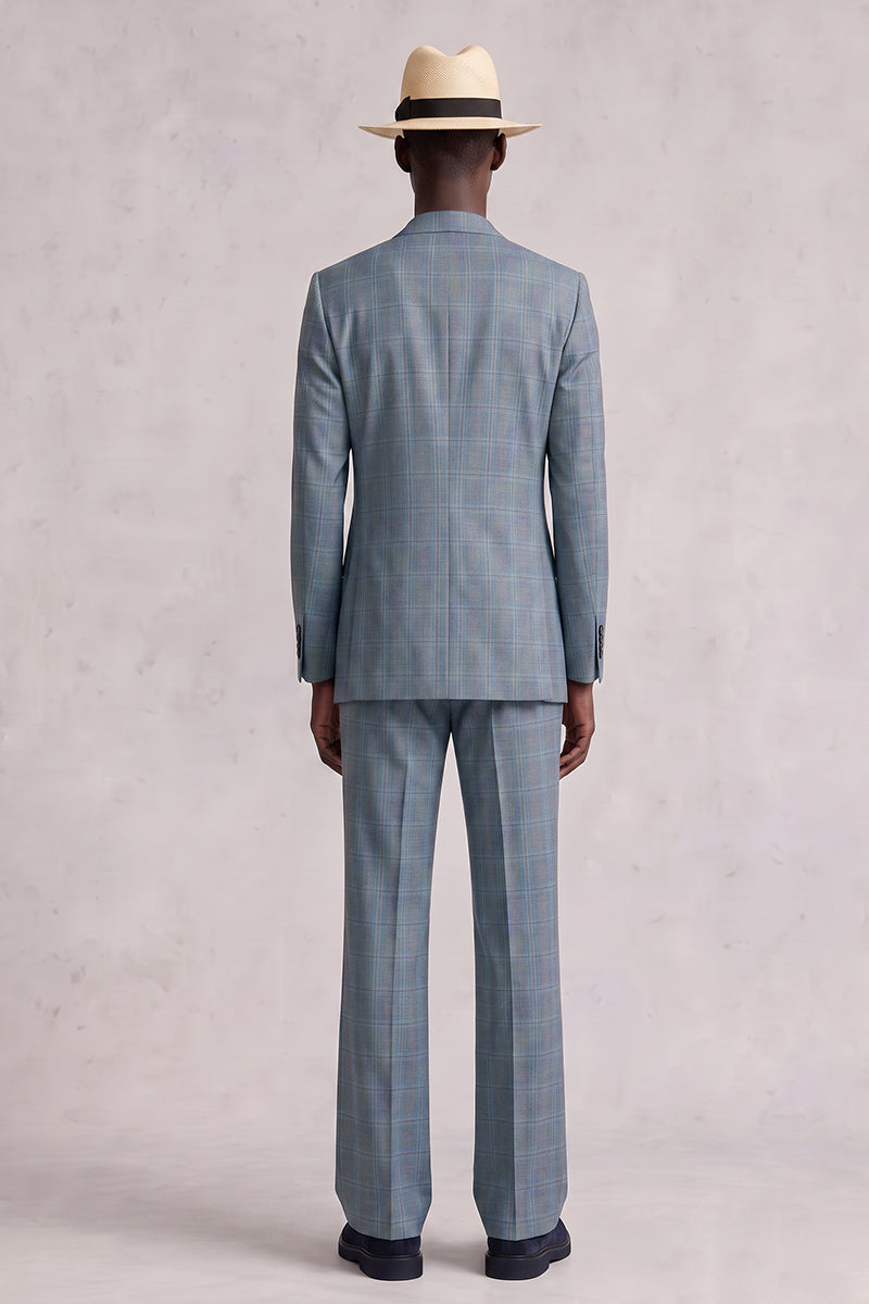 Blue 50% Merino Wool Suit