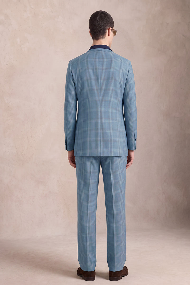 Blue 50% Merino Wool Suit