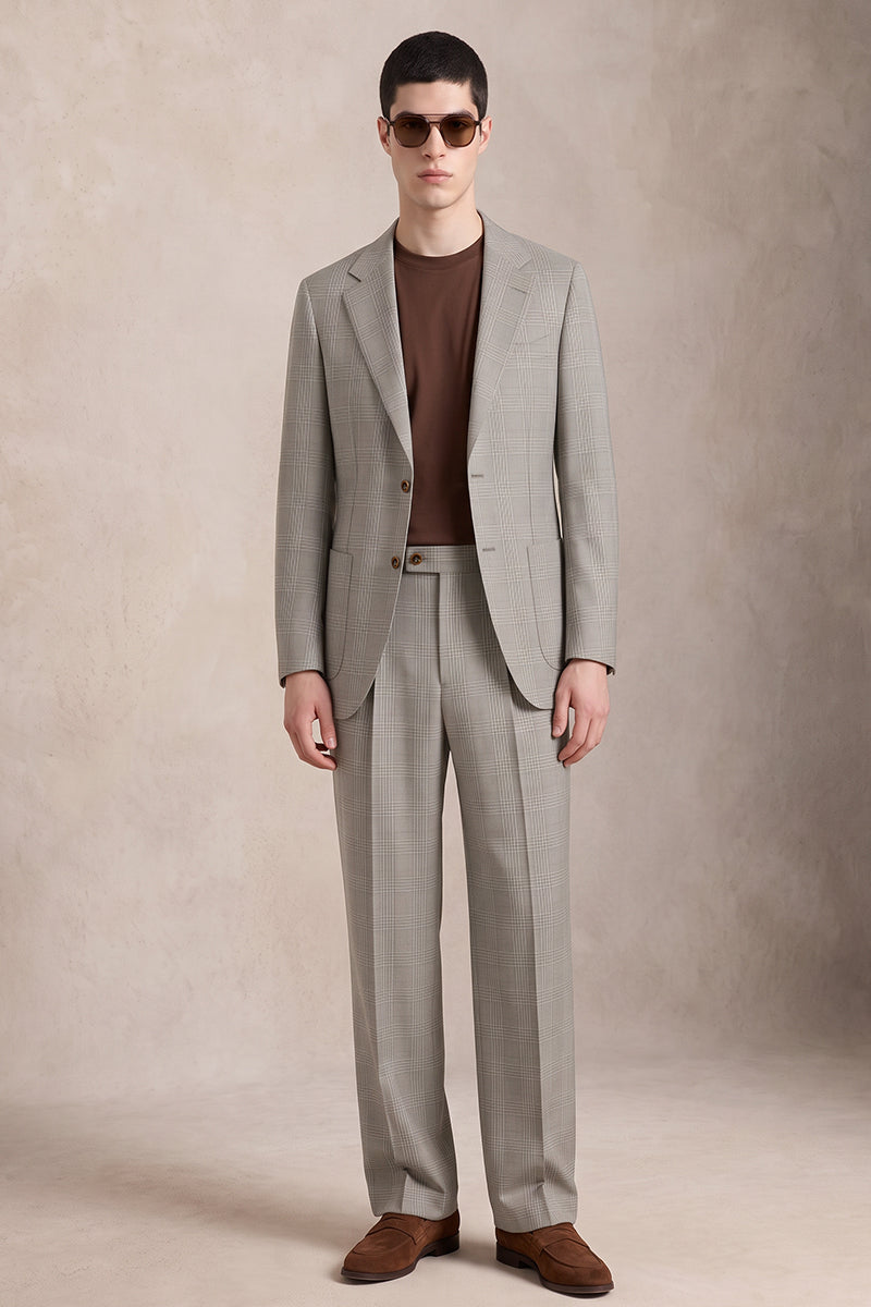 Gray 50% Merino Wool Suit