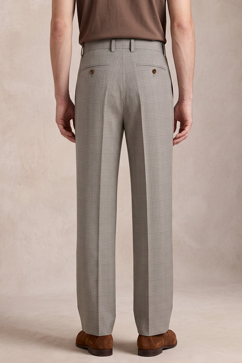 Pantaloni da completo grigi in lana merino