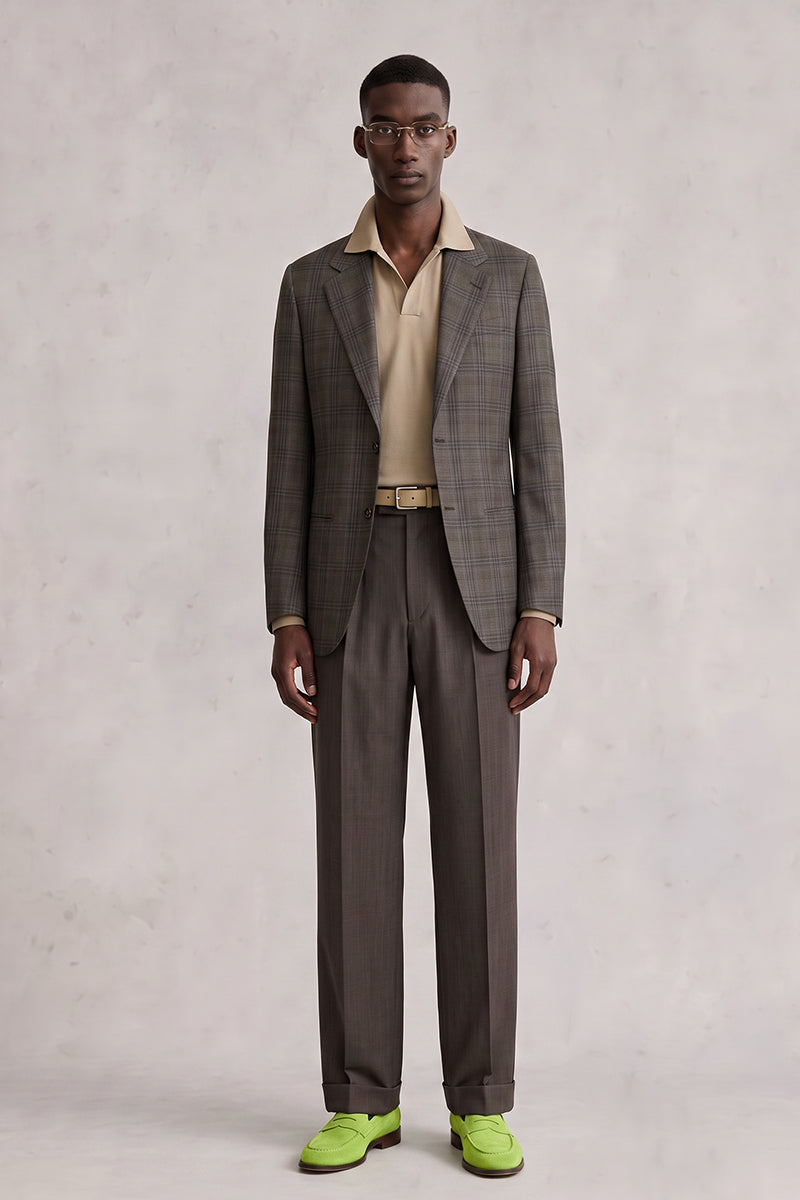Brown 50% Merino Wool Suit
