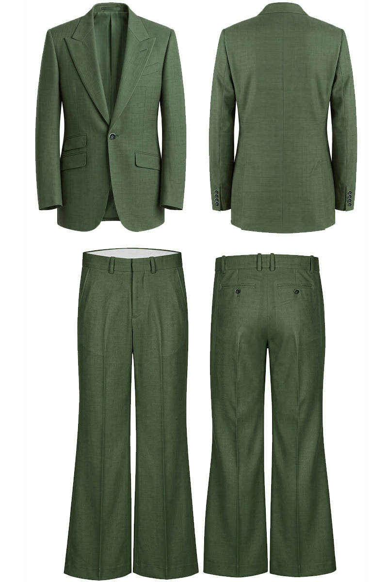 Traje de Lana Merina Verde