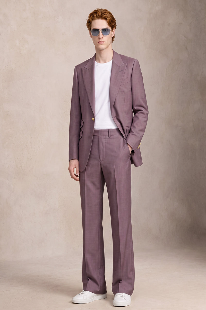 Purple 50% Merino Wool Suit