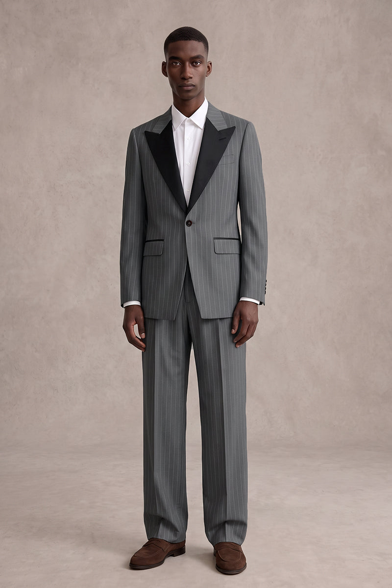 Gray 50% Merino Wool Suit