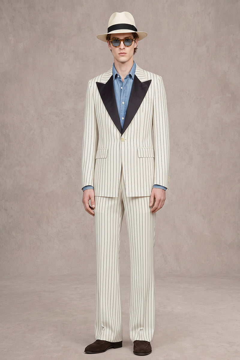 Beige 50% Merino Wool Suit