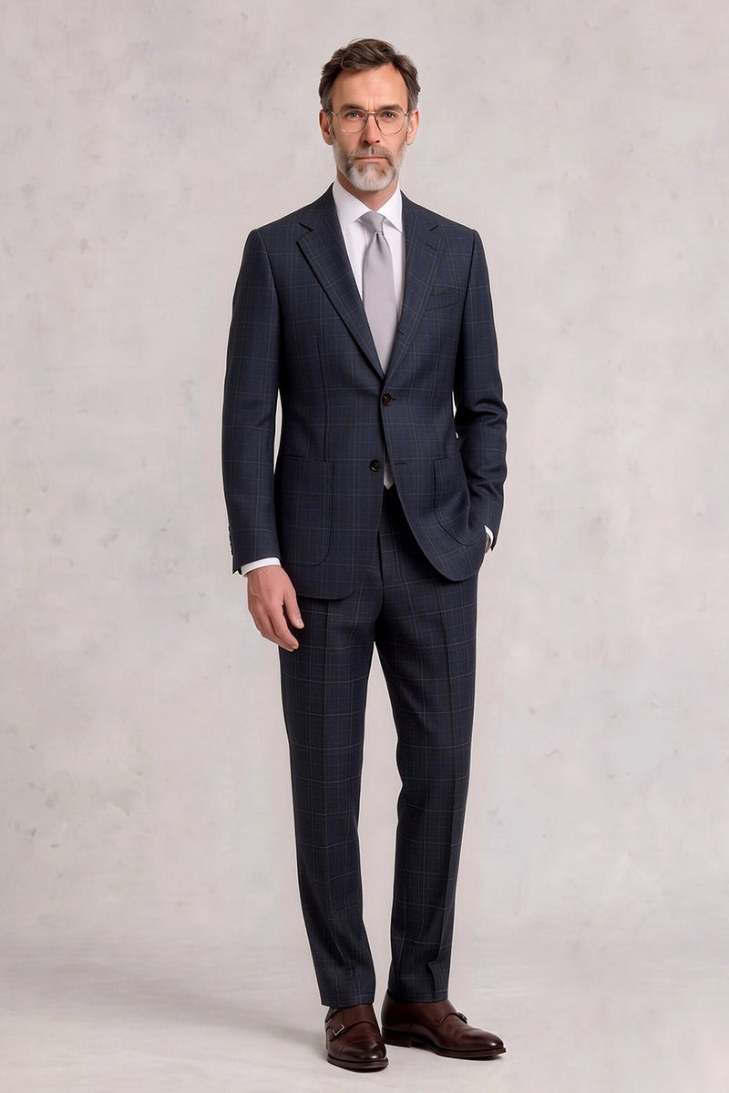 Blue 60% Merino Wool Suit