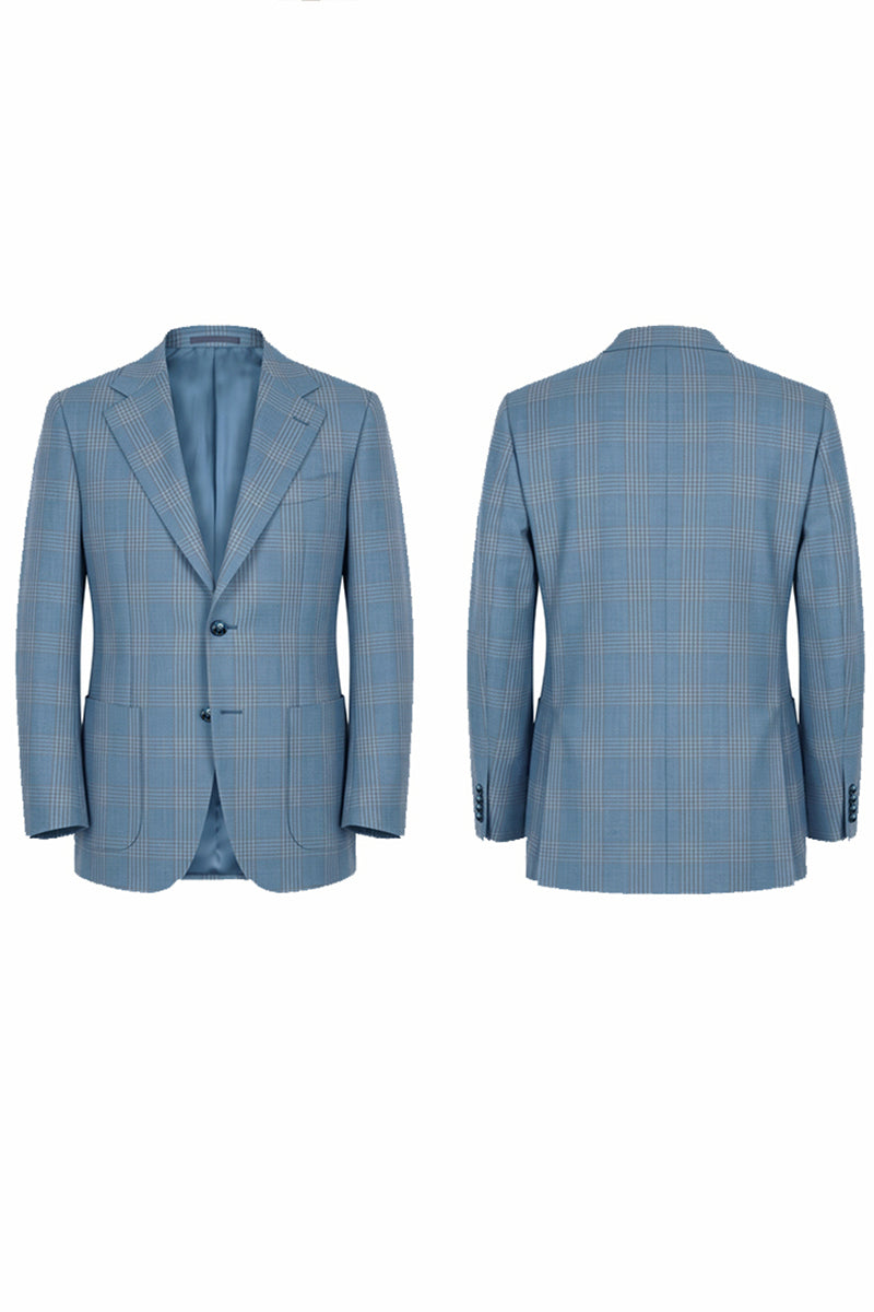 Blue 50% Merino Wool Blazers
