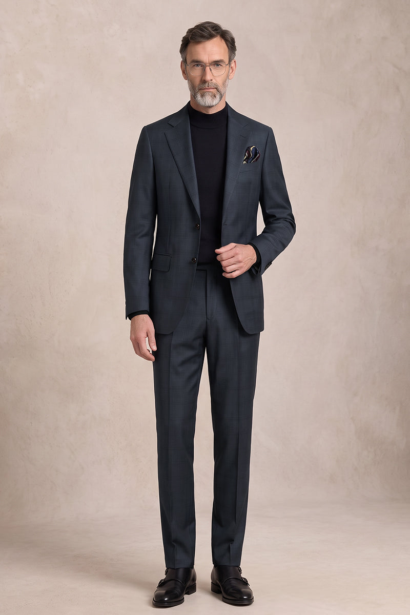 Blue 100% Merino Wool Blazers