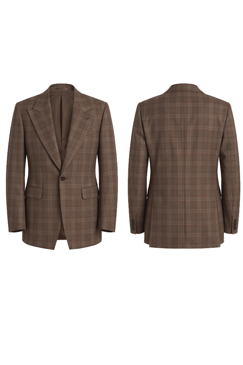 Brown 50% Merino Wool Blazers
