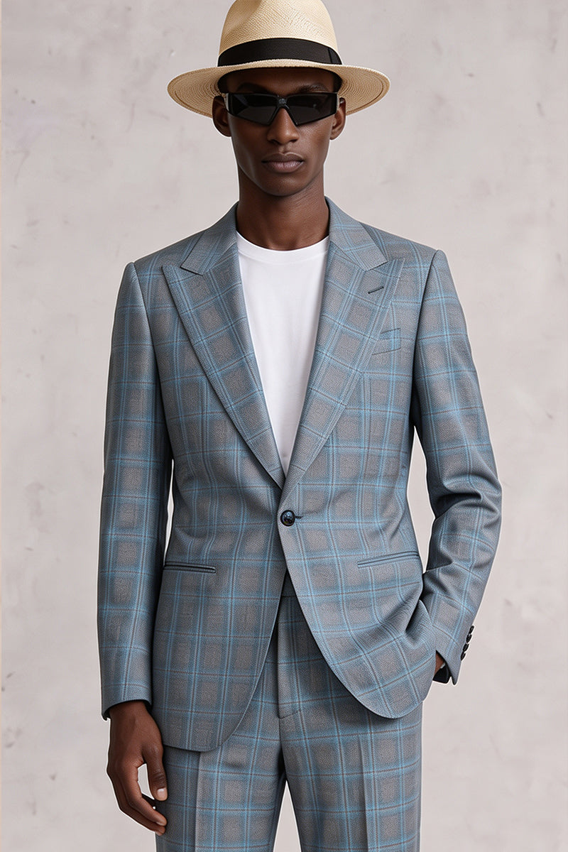 Blue 50% Merino Wool Blazers