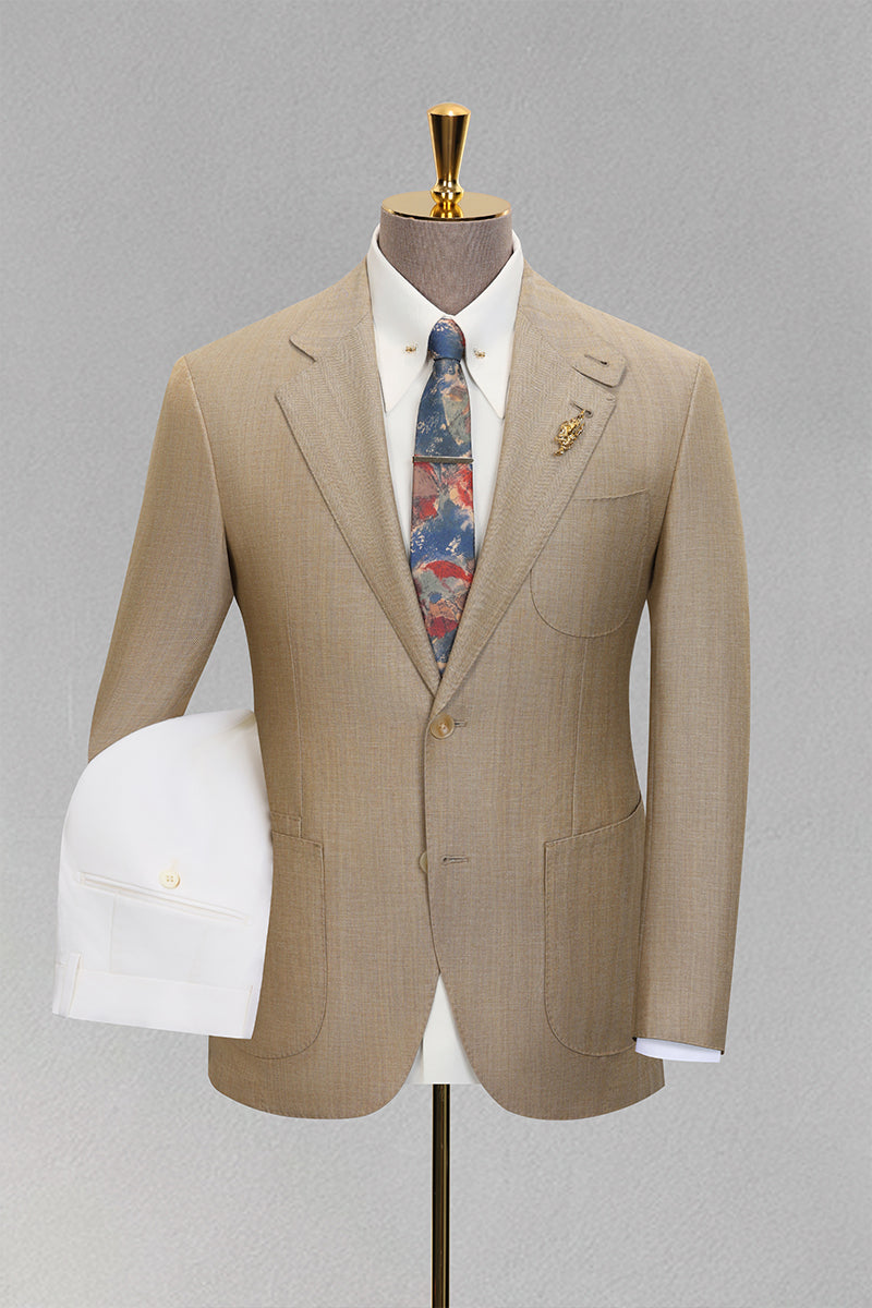 Brown 73% Merino Wool Blazers