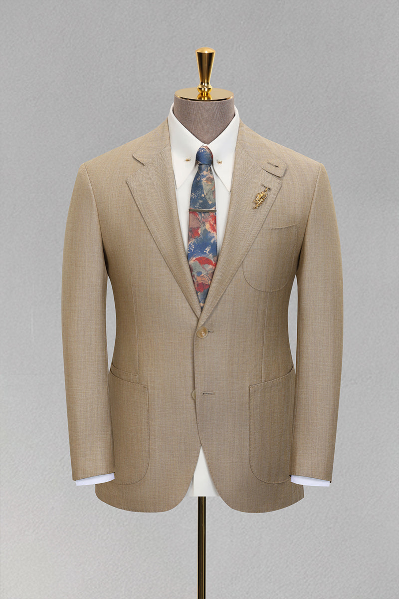 Brown 73% Merino Wool Blazers