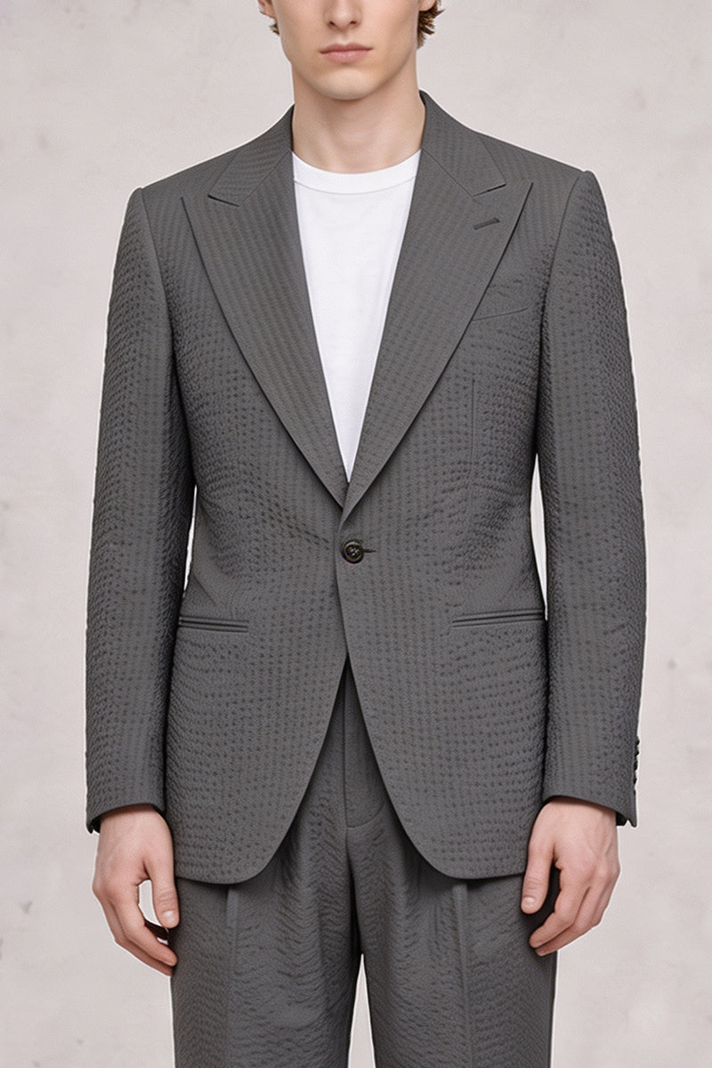 Gray 50% Merino Wool Blazers