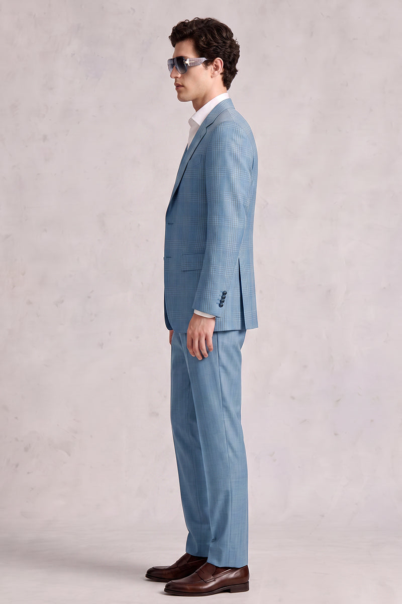 Blue 50% Merino Wool Blazers