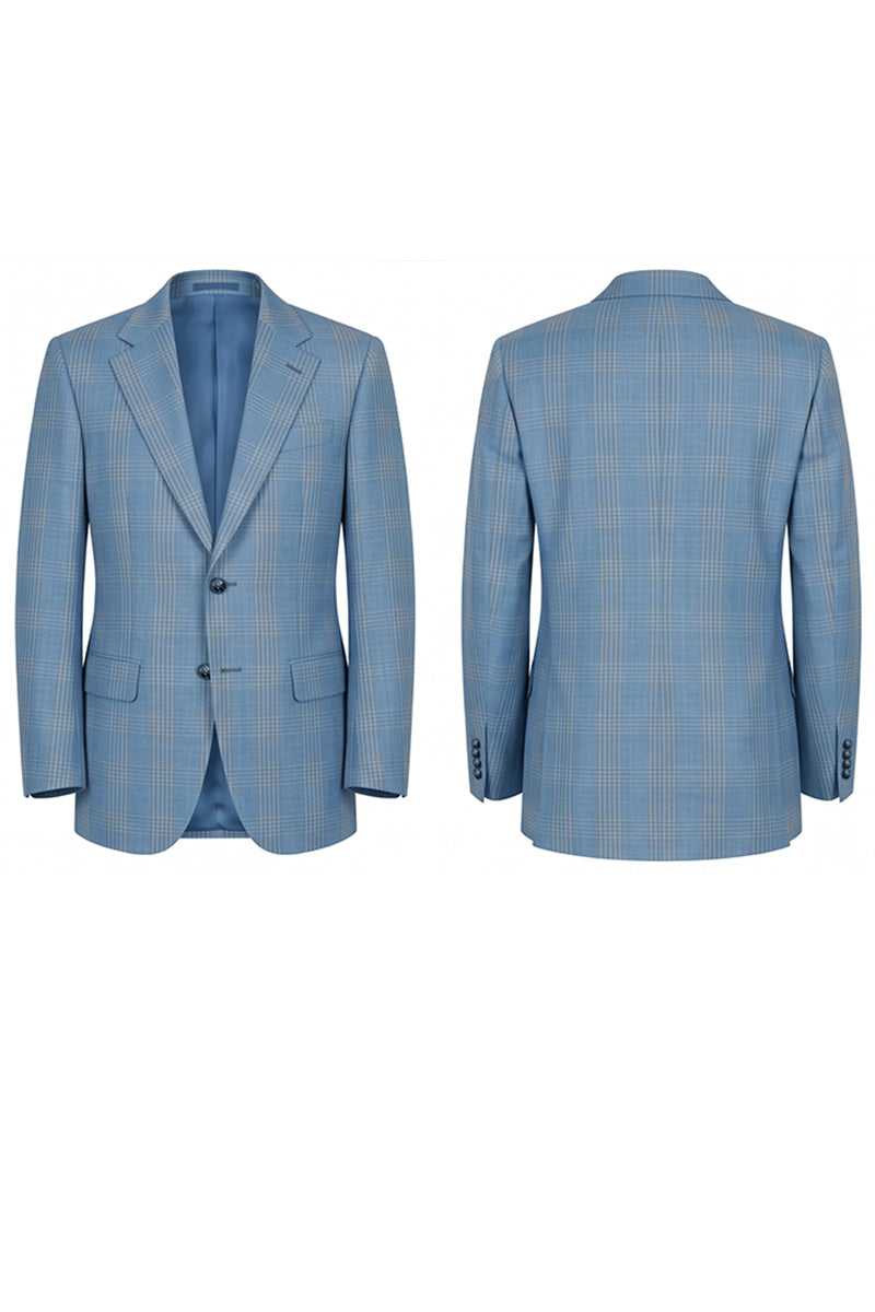 Blue 50% Merino Wool Blazers