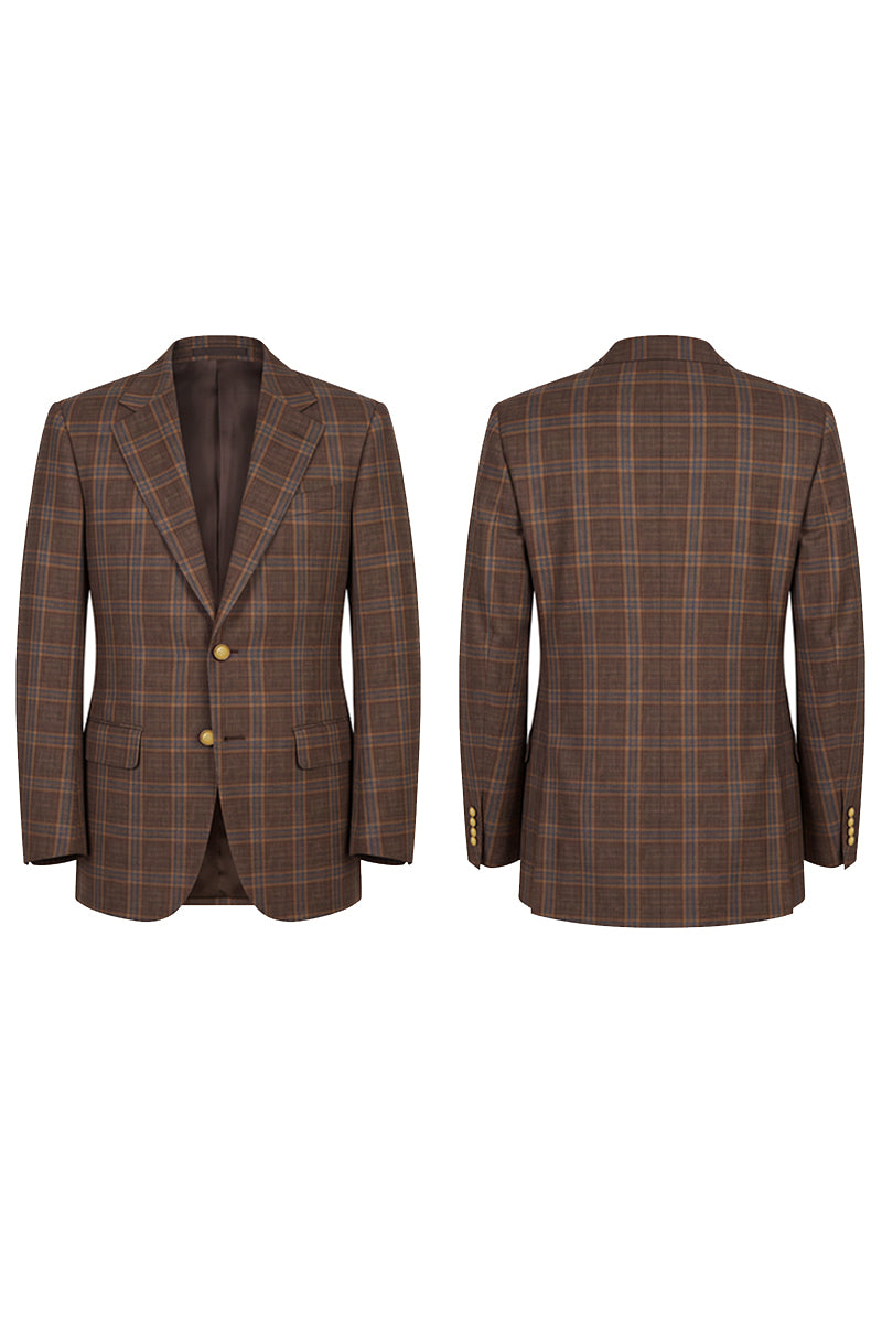 Brown 50% Merino Wool Blazers