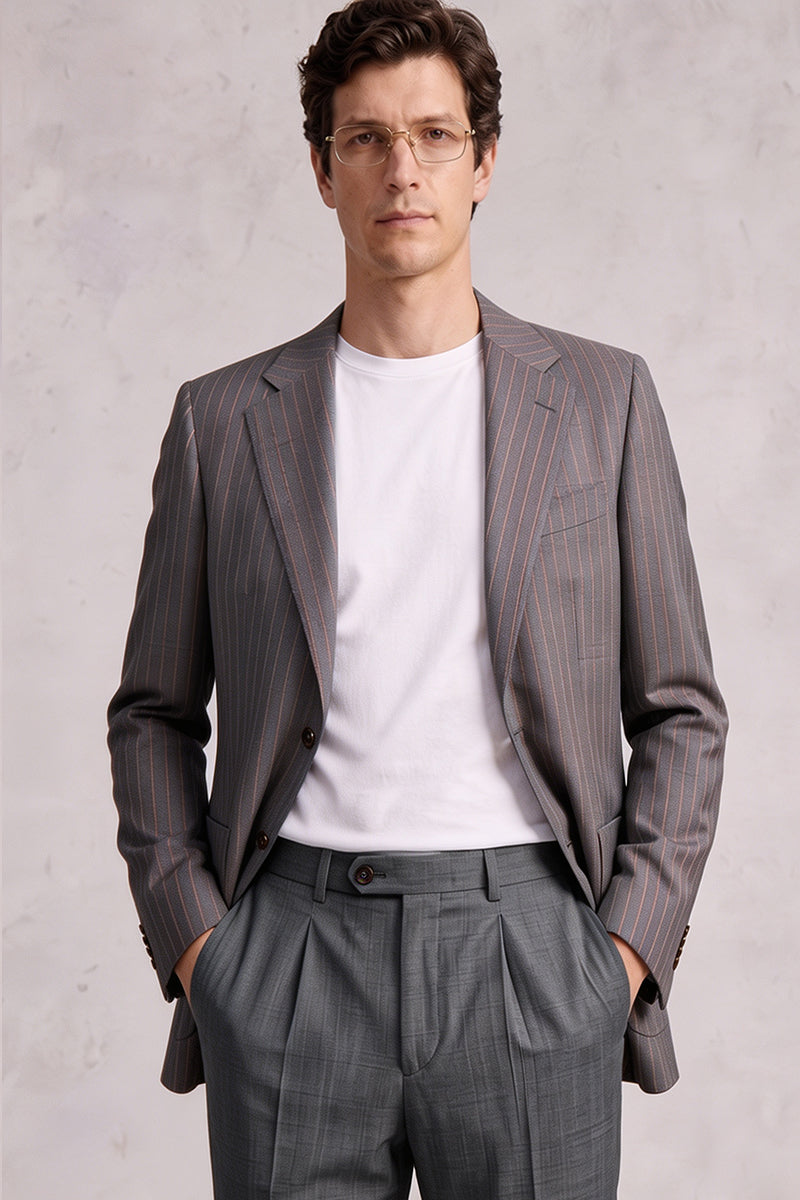 Gray 50% Merino Wool Blazers