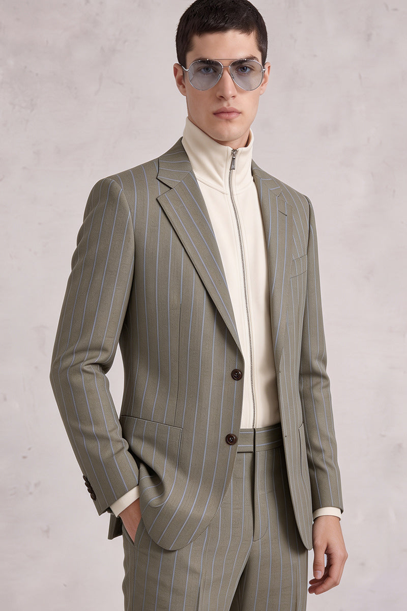 Brown 50% Merino Wool Blazers
