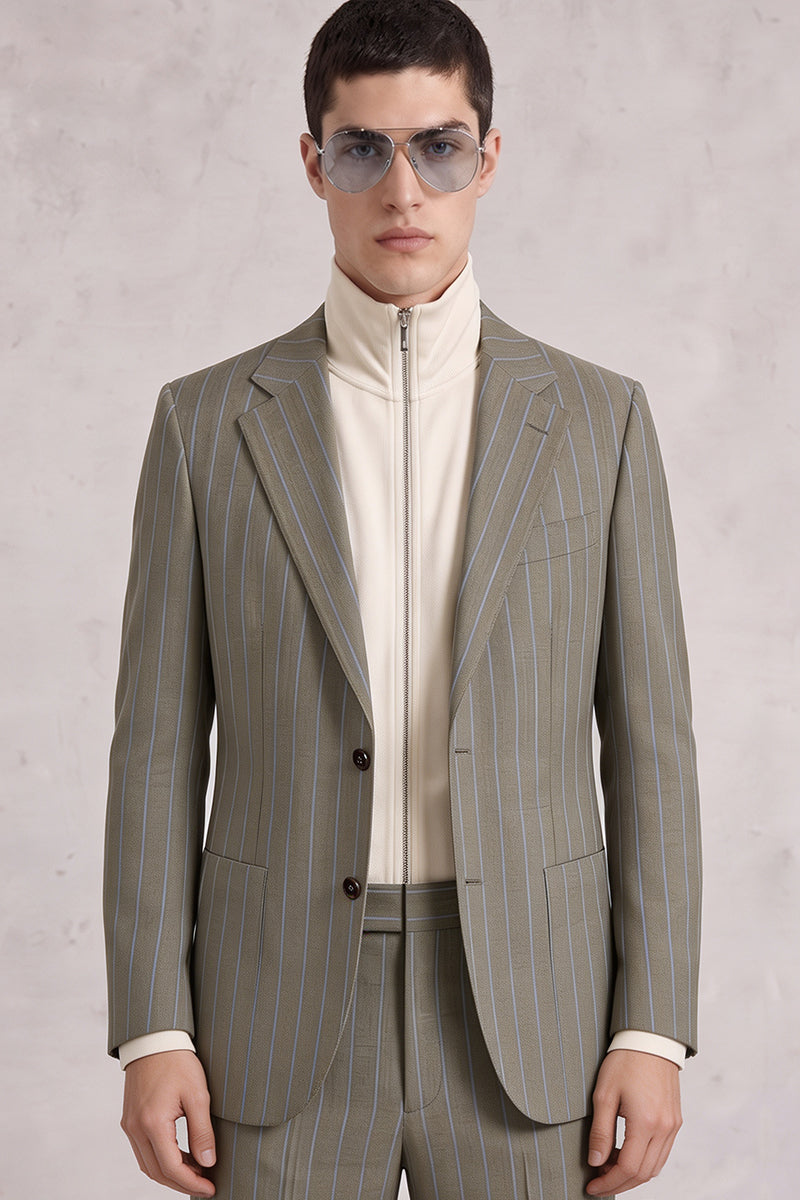 Brown 50% Merino Wool Blazers