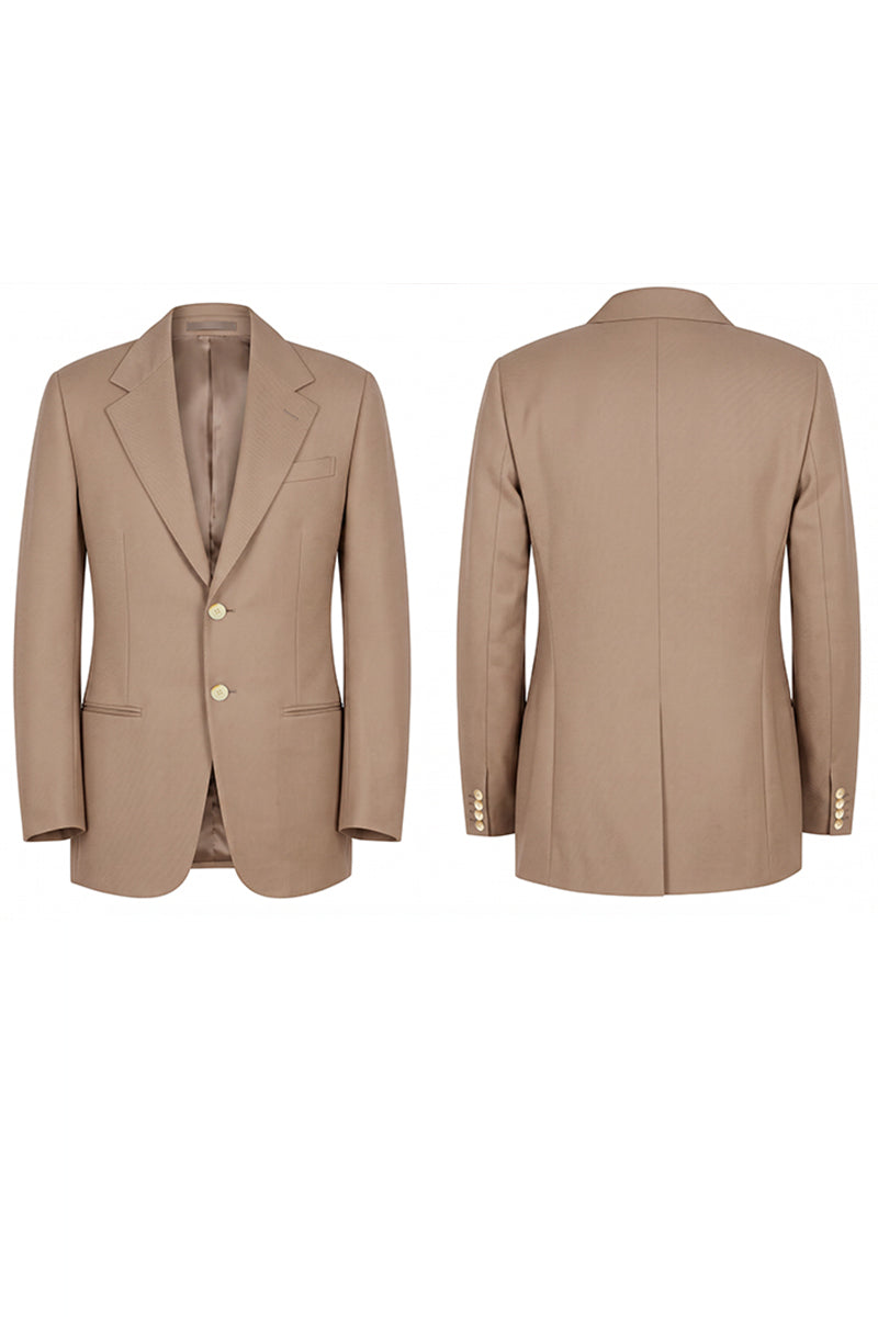 Beige 50% Merino Wool Blazers
