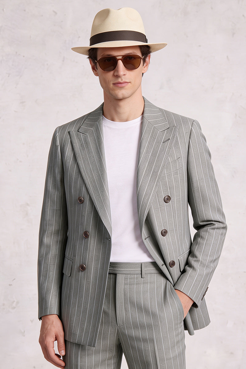 Gray 50% Merino Wool Blazers