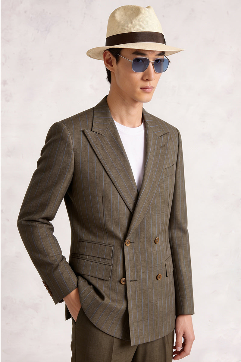 Brown 50% Merino Wool Blazers