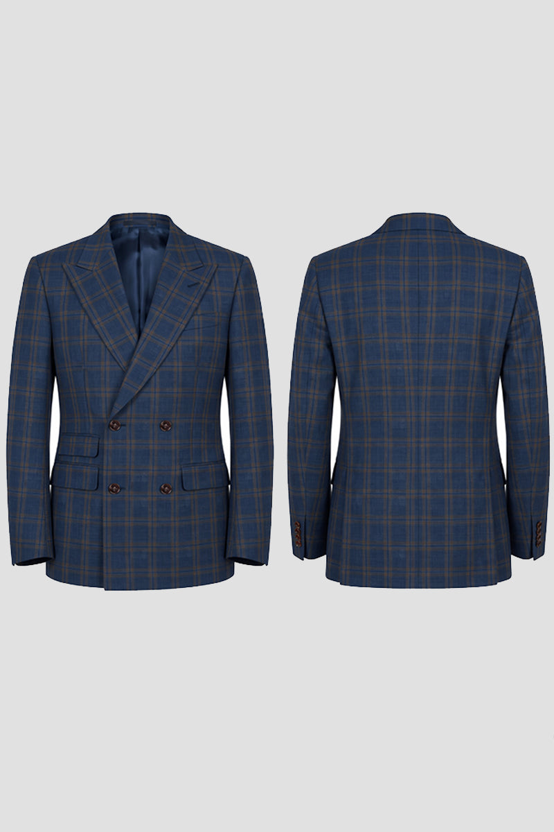 Blue 50% Merino Wool Blazers