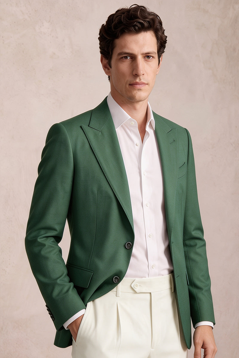 Green 50% Merino Wool Blazers