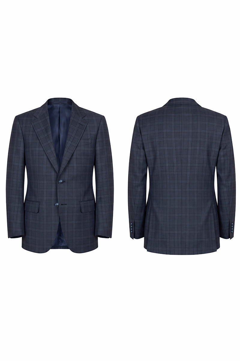 Blue 50% Merino Wool Blazers