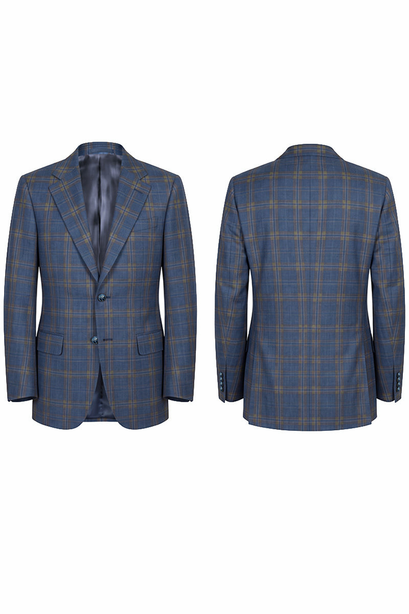 Blue 50% Merino Wool Blazers