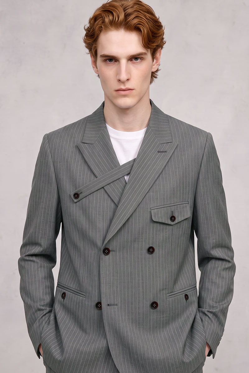 Gray 50% Merino Wool Blazers