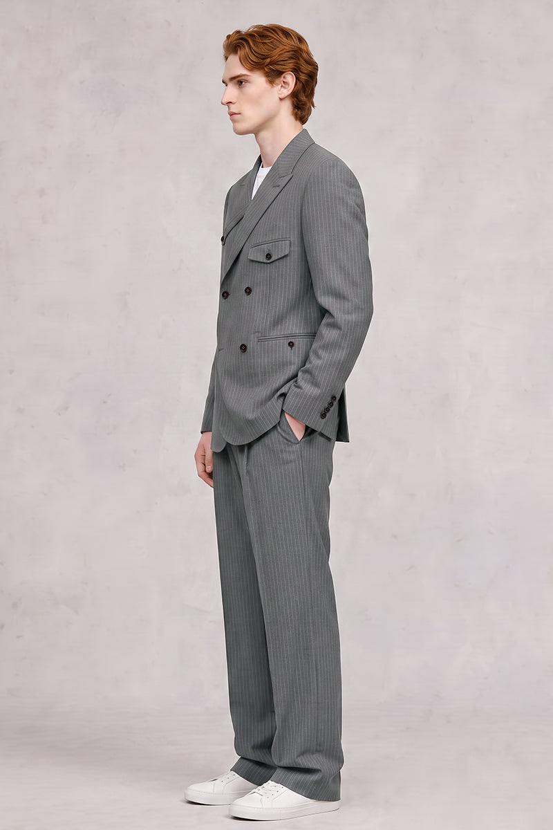 Gray 50% Merino Wool Blazers