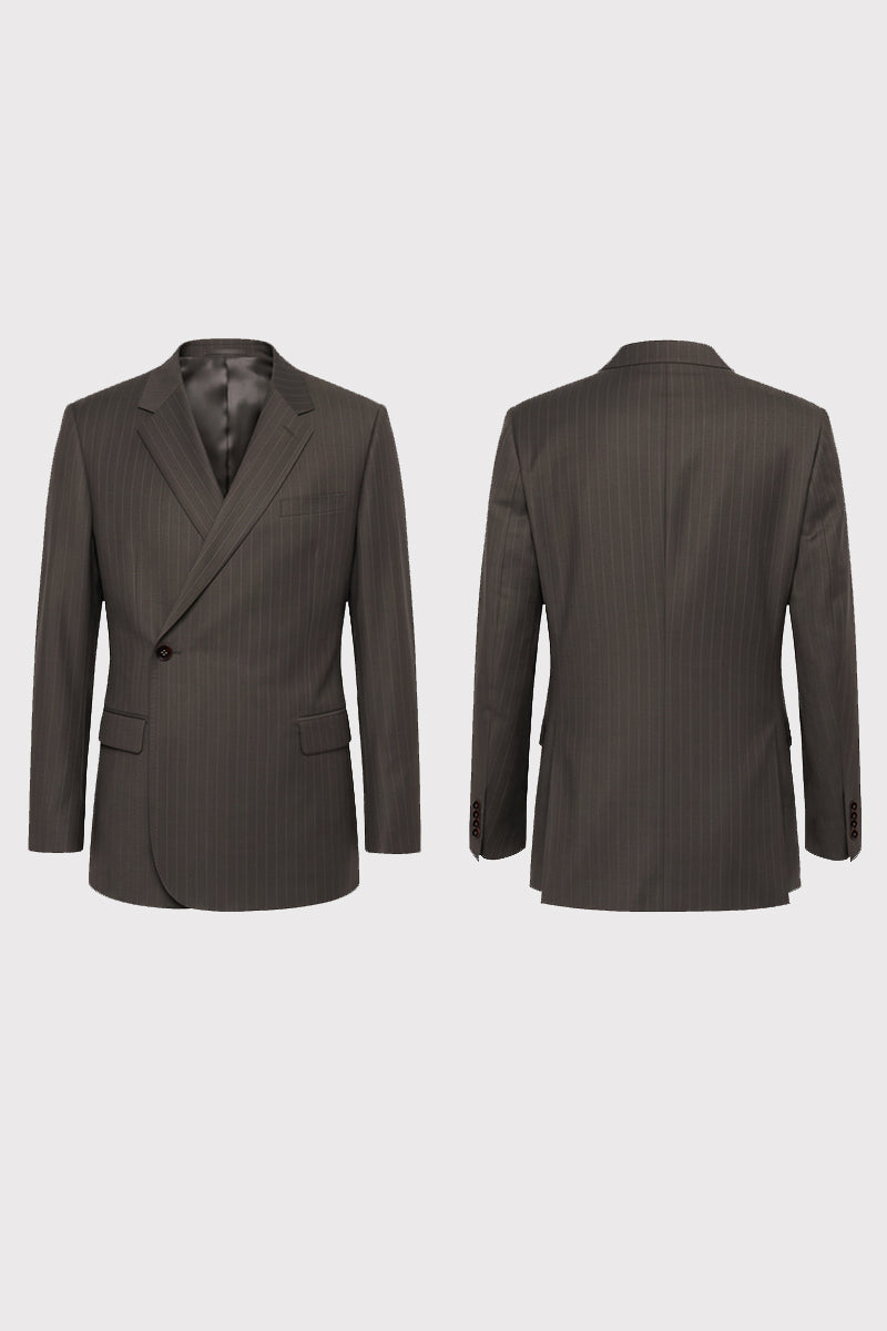 Brown 50% Merino Wool Blazers