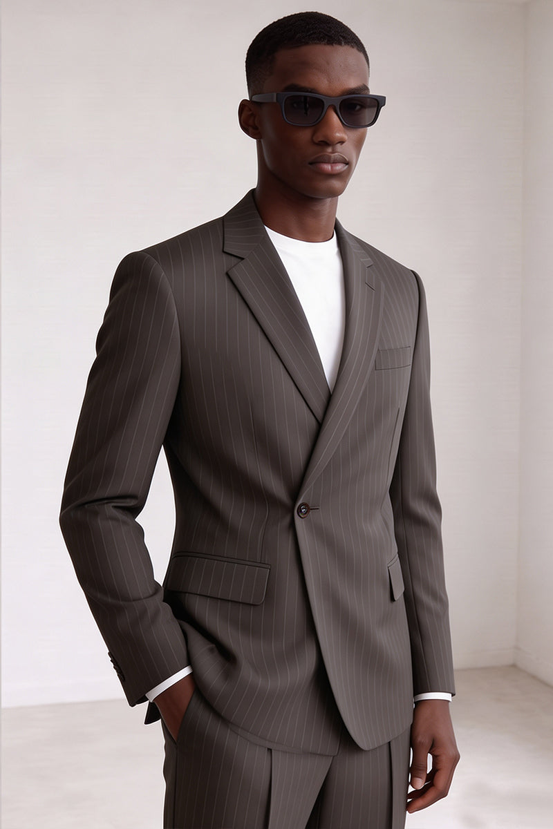 Brown 50% Merino Wool Blazers
